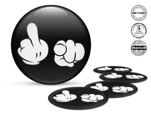 Hub Cap Sticker Style Custom Dome Logos